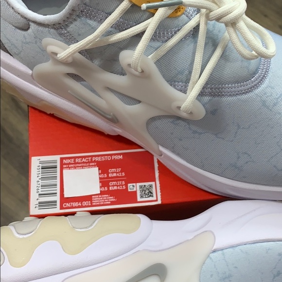 NIKE REACT PRESTO PRM sky grey/particle grey men’s - Picture 16 of 16